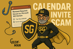 SpeakGeek warning: calendar invite phishing scam