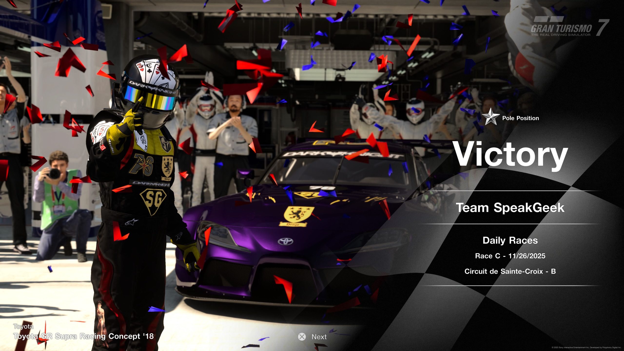 Team SpeakGeek Victory — Sainte-Croix B 11/26/2025