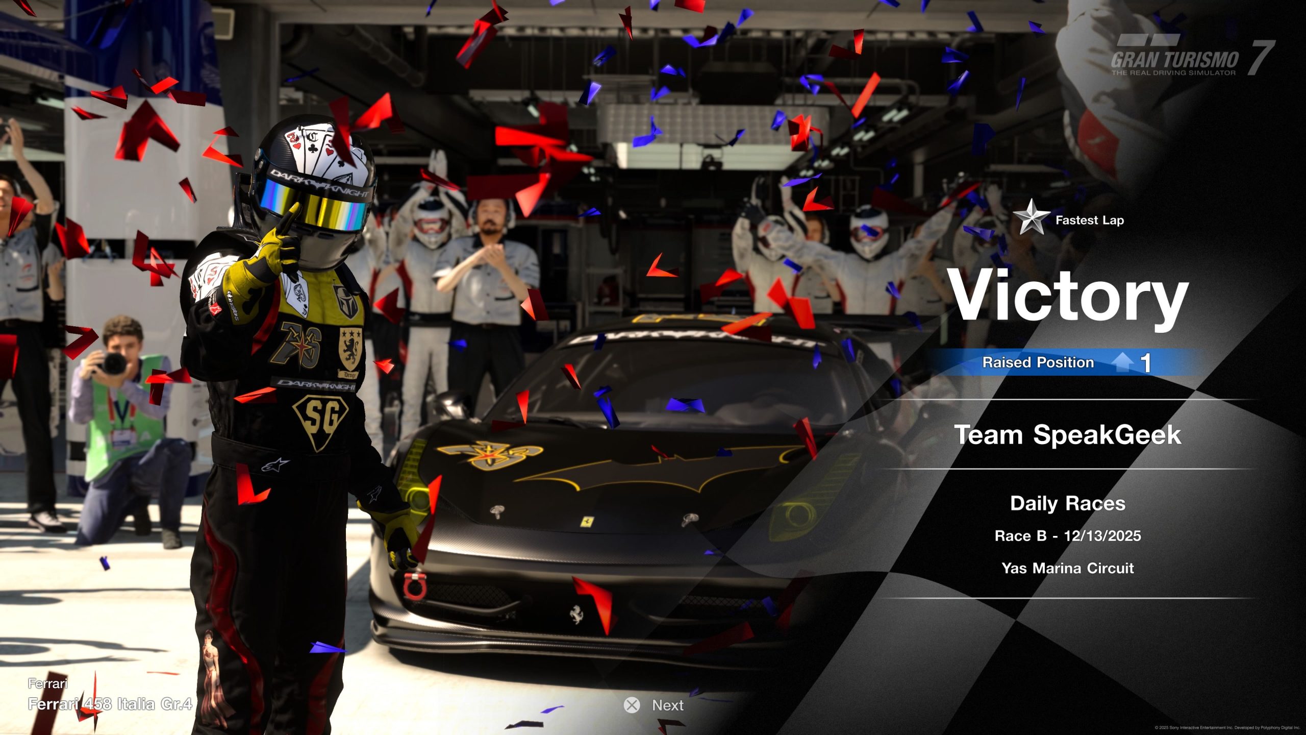 Race B Victory — Yas Marina Circuit