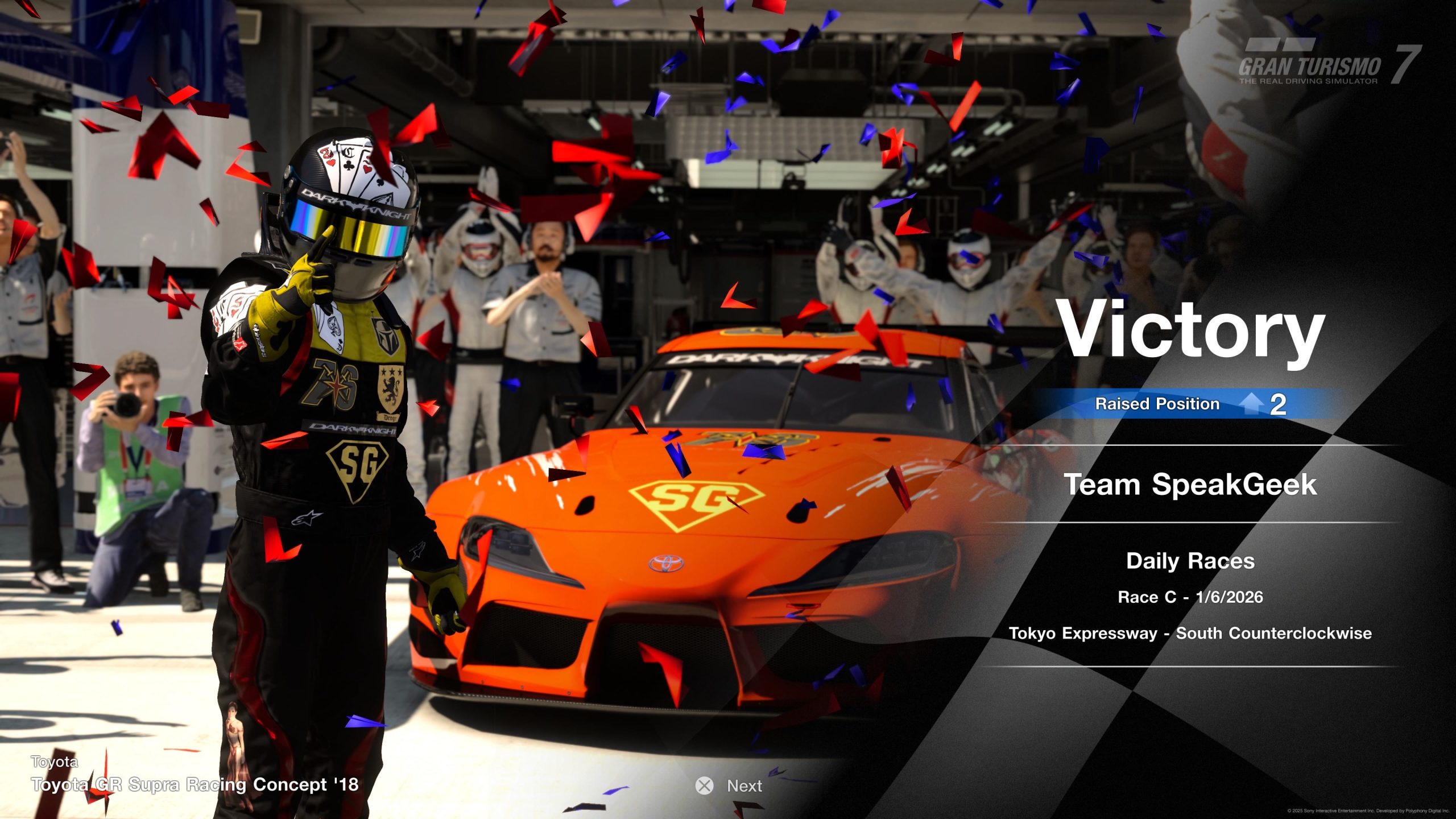 Victory #69 — Toyota GR Supra Racing Concept ’18 — Tokyo Expressway South (Counterclockwise)