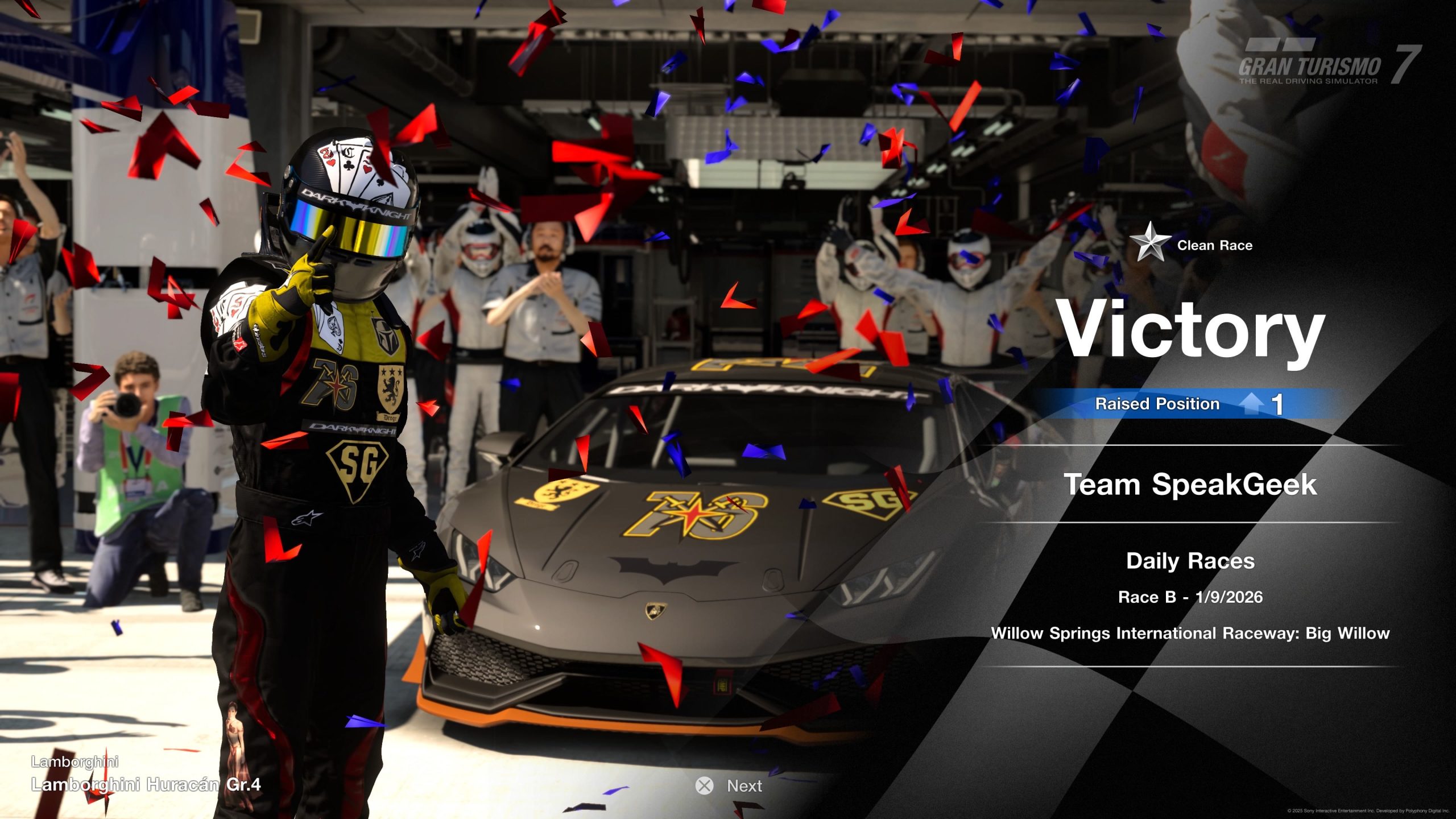 Victory #72 — Lamborghini Huracán Gr.4 at Big Willow
